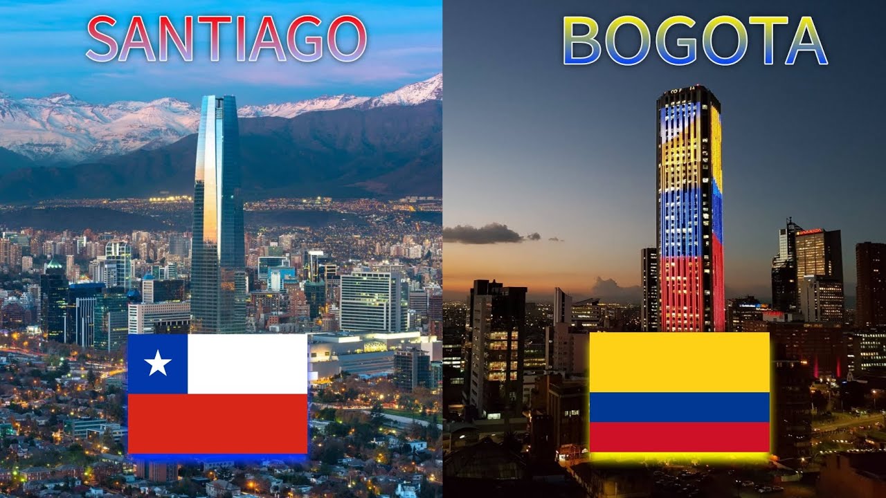SANTIAGO. CHILE vs BOGOTA. COLOMBIA  (SKYLINE)