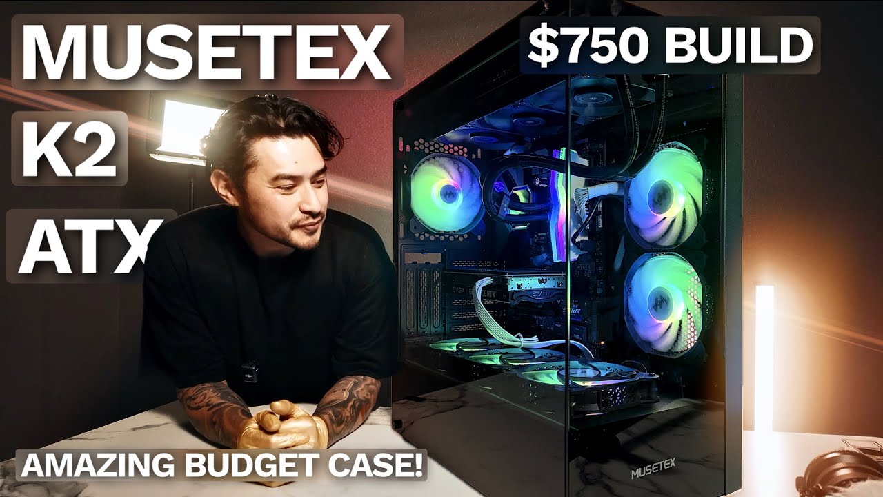 The Best Budget ATX PC Case under $90 - Musetex K2. Includes 6 rgb fans!