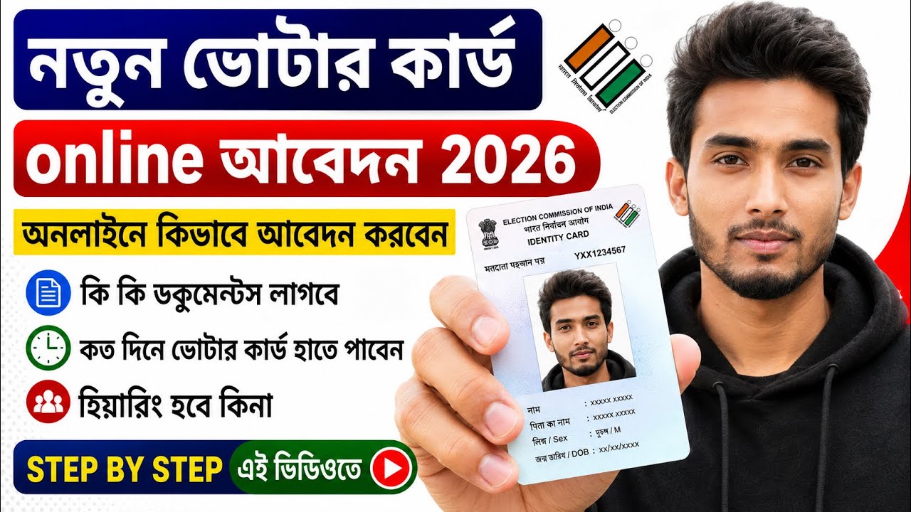 new voter id card apply online 2026 in west bengal. new voter id card apply online bangla | voter id