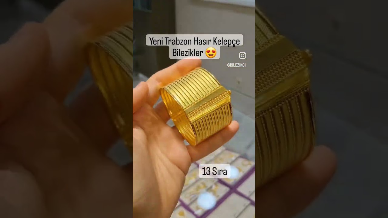 Trabzon Hasır Altın Kelepçe Bilezikler