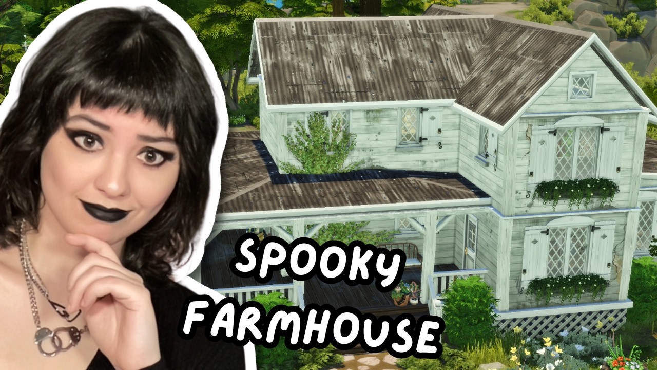 I built a SPOOKY farmhouse in The Sims 4