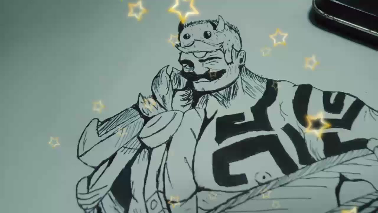 HOW TO DRAW BRAUM leaque of legends