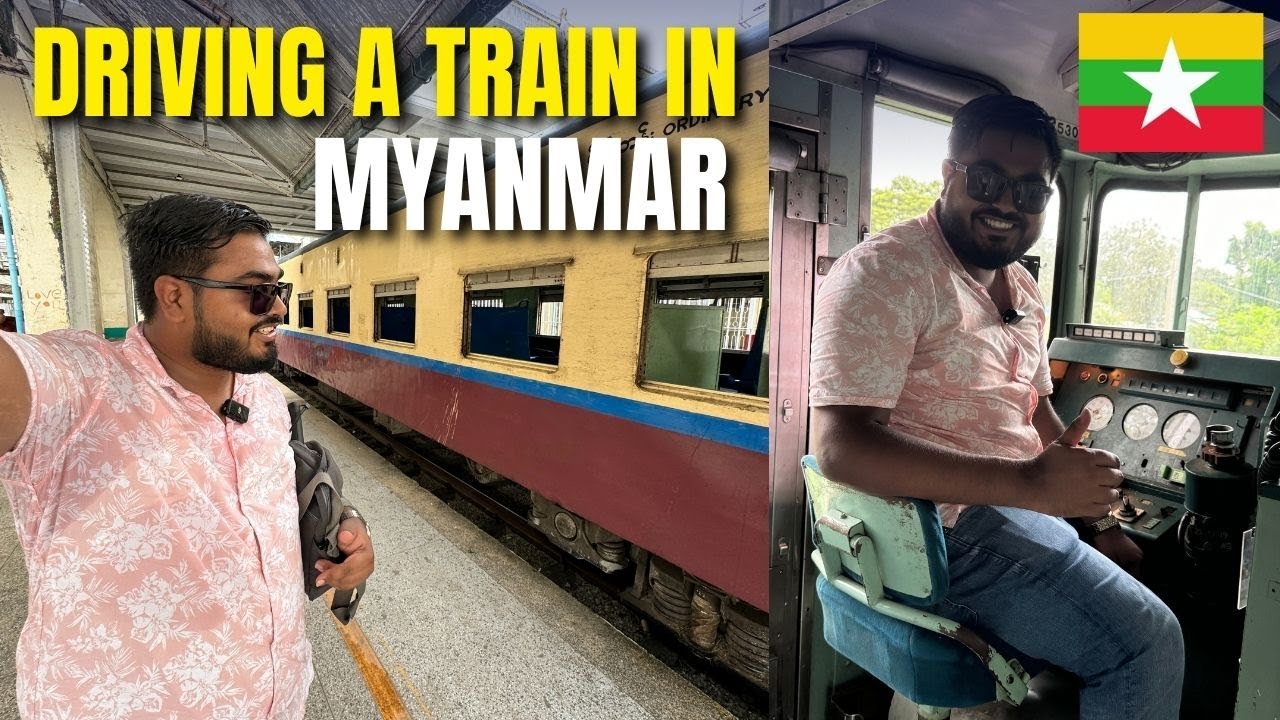 WORST trains of MYANMAR (Burma) | Circular train journey | Old JAPANESE Train