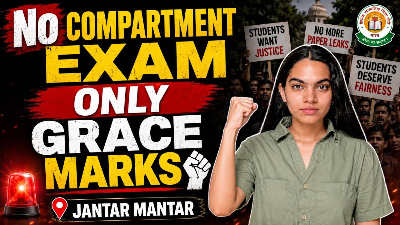 🚨NO COMPARTMENT EXAM😳GRACE MARKS 💯 #cbse #class12 