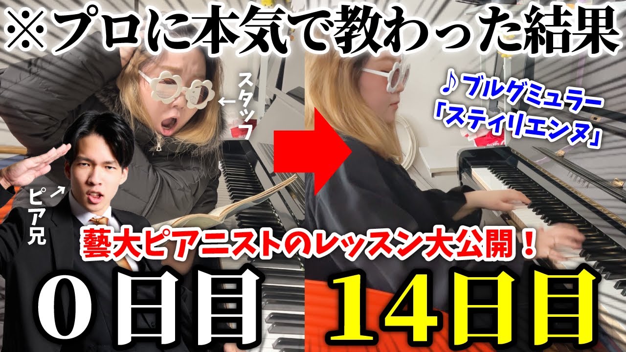 【ピアノ初心者】14日間本気で練習したらどのくらい弾けるようになる？東京藝大卒業ピア兄による徹底解説！ブルグミュラー25の練習曲より第14番「スティリエンヌ」【ピアノおにいさん新井】