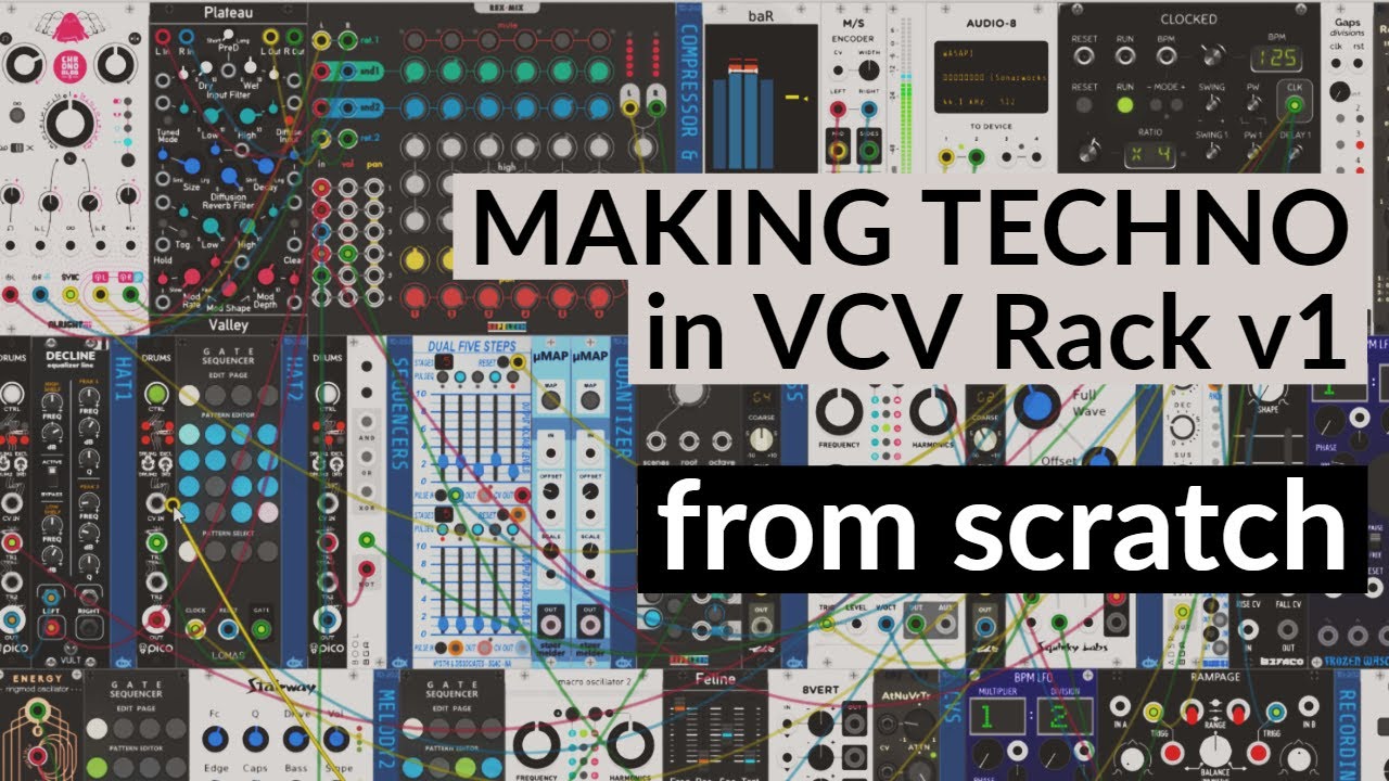 How to Make TECHNO PATCH from scratch in VCV Rack v1