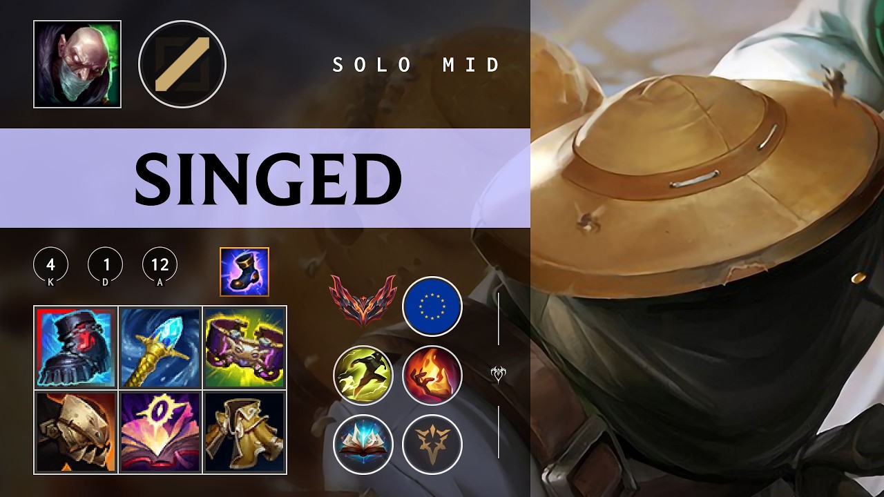 Singed Mid vs Ahri - EUW Grandmaster Patch 26.03