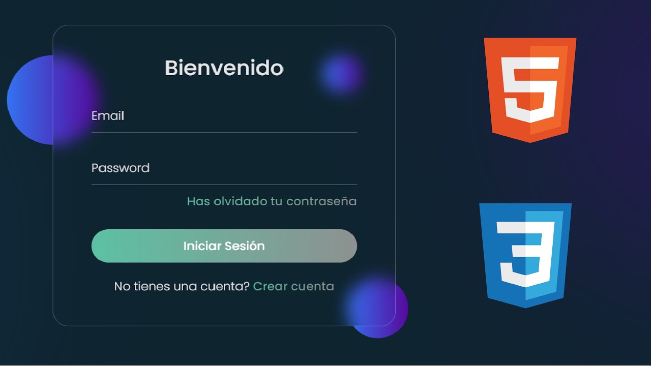 Formulario de registro, inicio de sesi&oacute;n y contrase&ntilde;a usando HTML y CSS