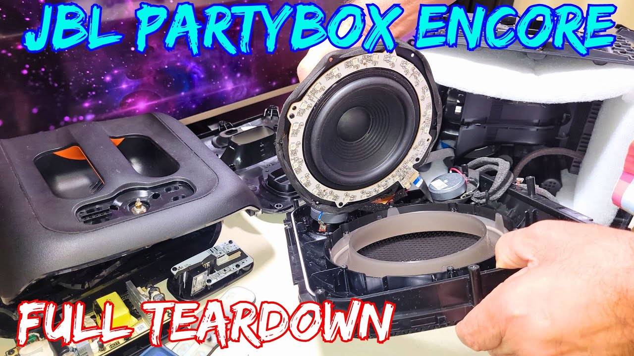 Полная разборка JBL Partybox Encore - ПОВРЕЖДЕН!!!