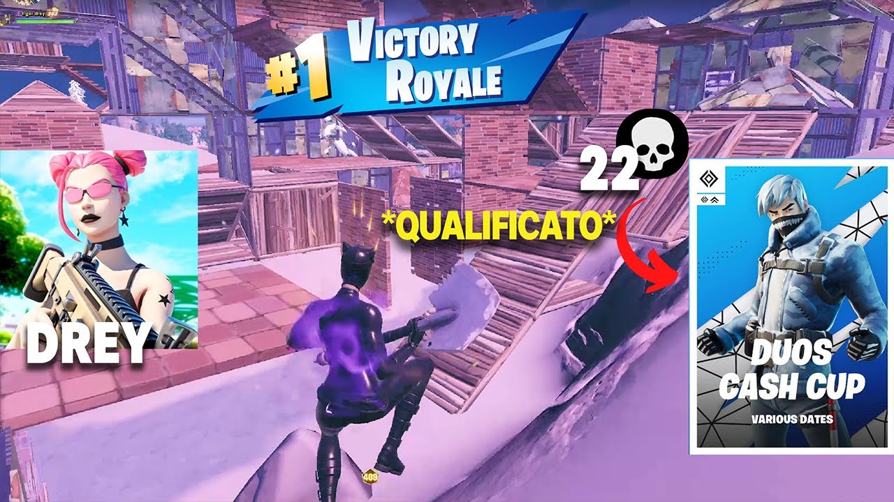 DREY si QUALIFICA nella DUO CASH CUP con una VITTORIA FENOMENALE!! - Fortnite