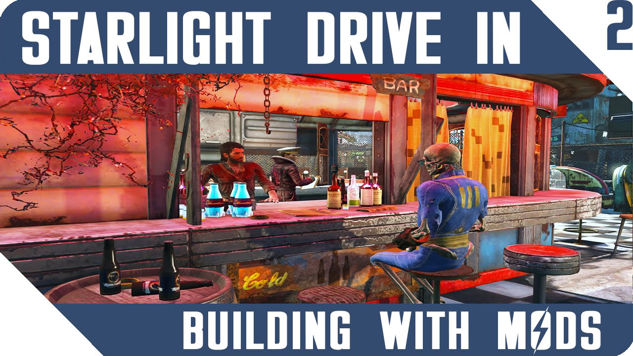 FALLOUT 4 | Diners, Drive-Ins and Apocalyptic Wasteland! | Building With Mod
