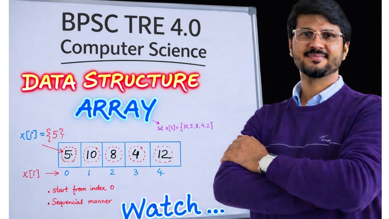 Array Data Structure Explained | BPSC TRE 4.0 Computer Science | Easy & Fast