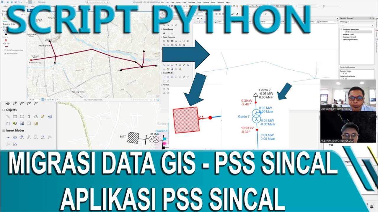 Migrasi Data GIS ke PSS Sincal | ArcGIS | PSS Sincal | Script Python | Tools |