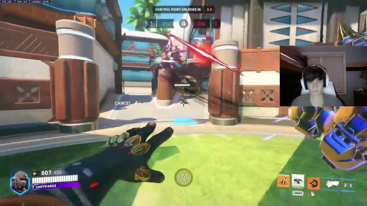 DOOMFIST NERFS? WHERE? CARTIFAN INSANE 39 ELIMS GAMEPLAY - OVERWATCH 2 SEASON 14 TOP 500