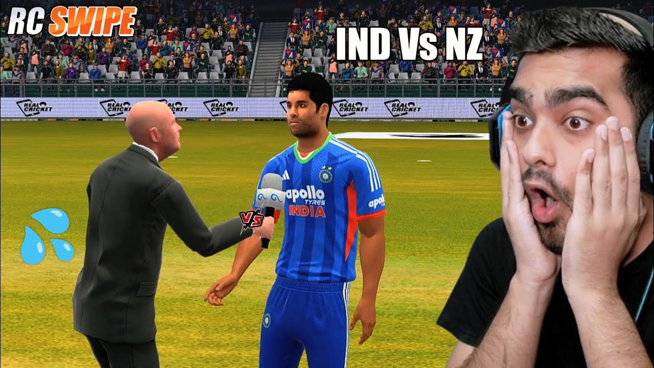 Rain! India Vs New Zealand T20-2 RC Swipe (Hardcore Dynamic AI)