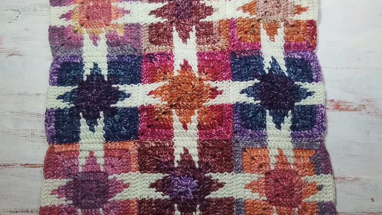 Tutorial mosaico crochet. Modelo 1. El mundo de los mosaicos crochet.