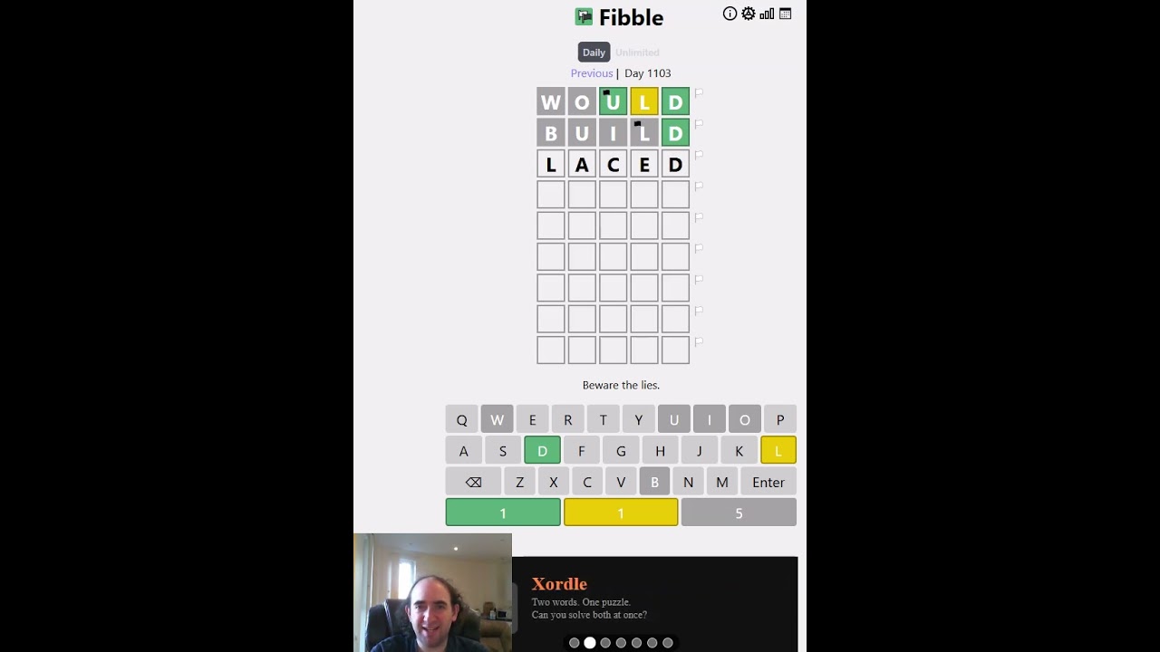 Fibble: Wordle with LIES! (7 Apr 2025)