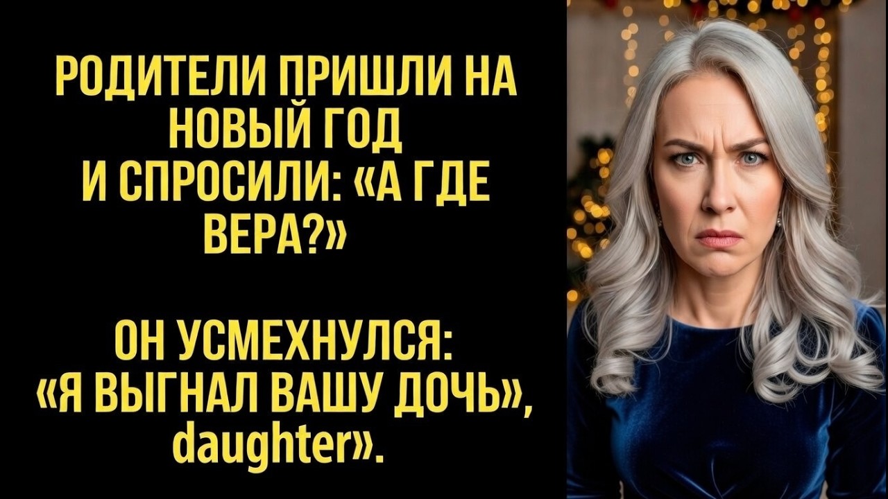 Родители пришли на Новый год и спросили: «А где Вера?»Он усмехнулся: «Я выгнал вашу дочь»