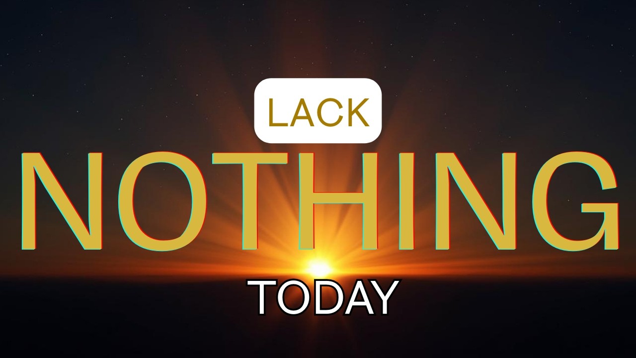 GOD SUPPLIES & SETS YOU FREE TODAY — Morning Prayer