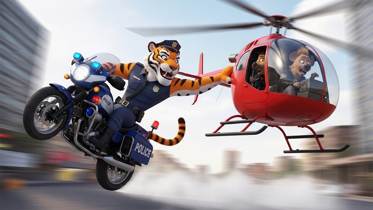 Mama Cat Trims Fur on the Farm and Makes Tiger Hat  Fire Truck Rescue!