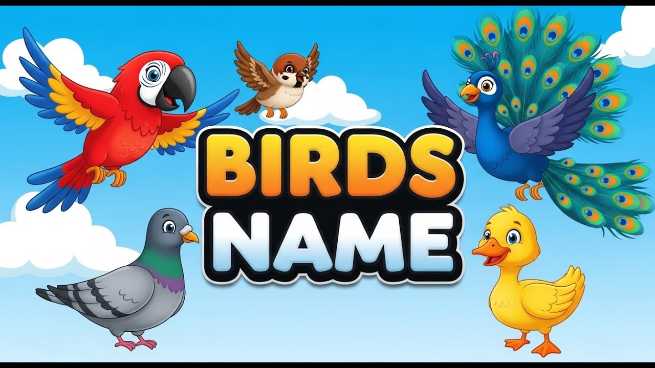 Birds Name for Kids 🐦 | Learn Bird Names with Pictures | Kids Learning Video | Joyful Juniors Tv