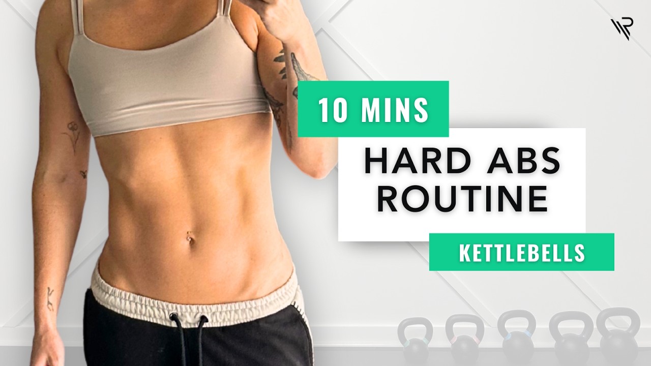 10 Min Hard kettlebell Abs Routine (Floor Ab Exercises)