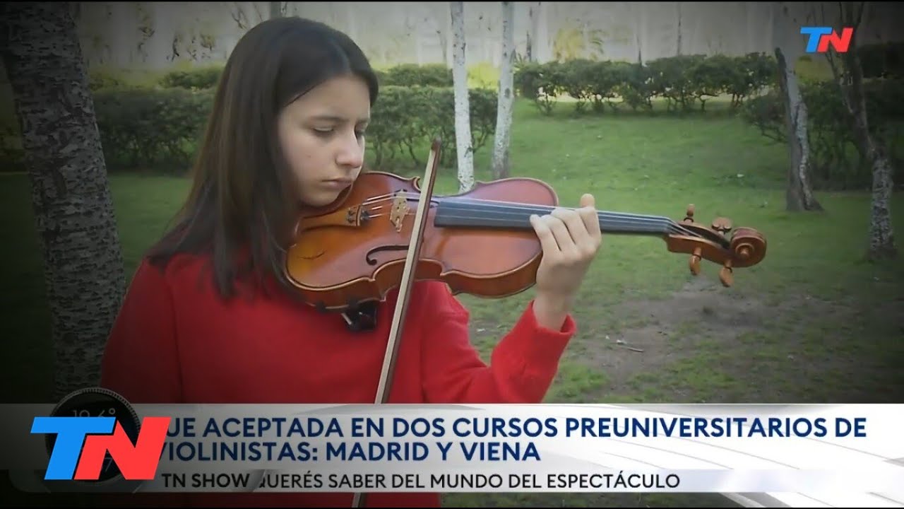 Violinista de excelencia: Pilar tiene 14 años y conquista al mundo de la música con su violín