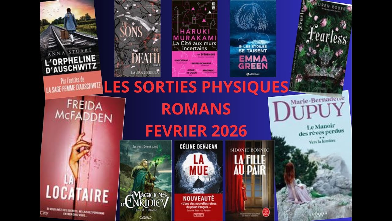 Sorties physiques : Romans - F&eacute;vrier 2026