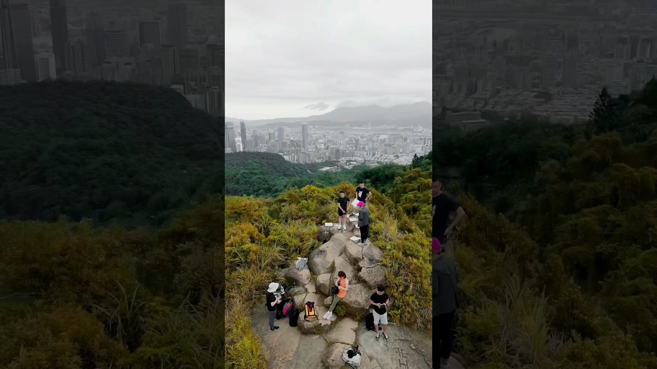 The beauty of Taipei 101 from Thumb Mountain! #shorts #hiking #nature #travel #mountains #taipei