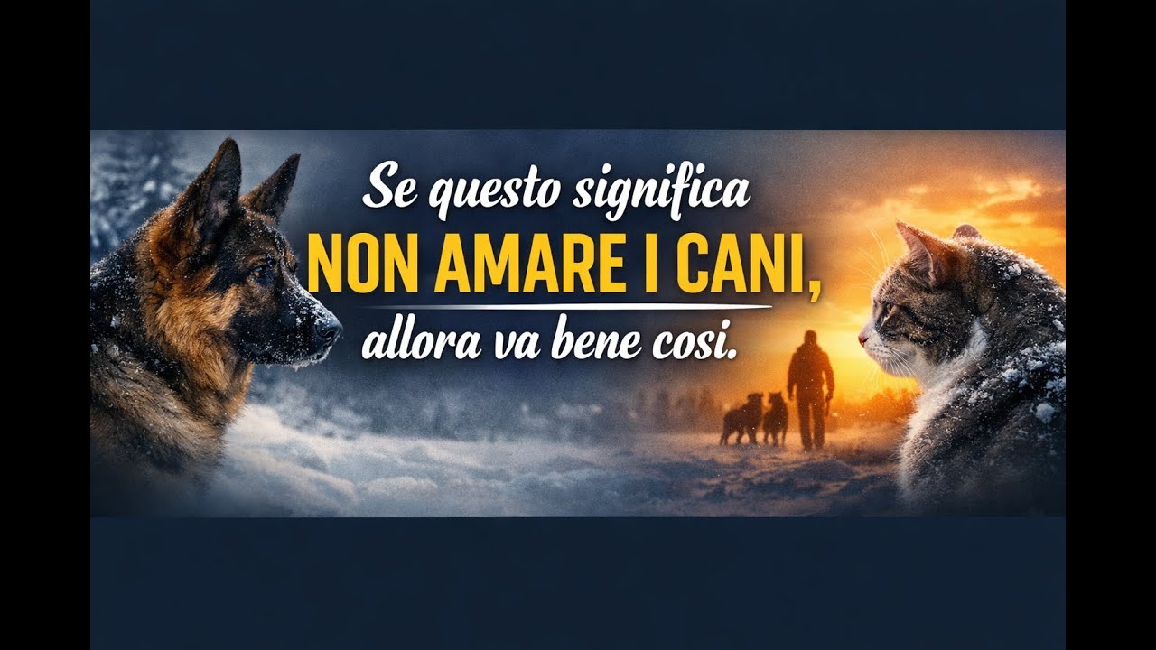 Se questo significa non amare i cani, allora va bene così.
