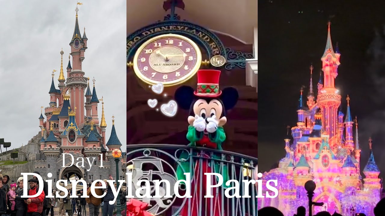 【Disneyland Paris Day1】2025年ディズニーランドパリ🇫🇷クリスマス最終日🎄ミッキーのファンサに大興奮！｜ハイパースペースマウンテン|Disneyland Paris Xmas