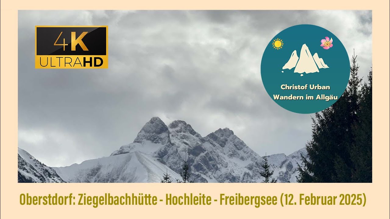 Oberstdorf: Ziegelbachhütte - Hochleite - Freibergsee (12. Februar 2025)