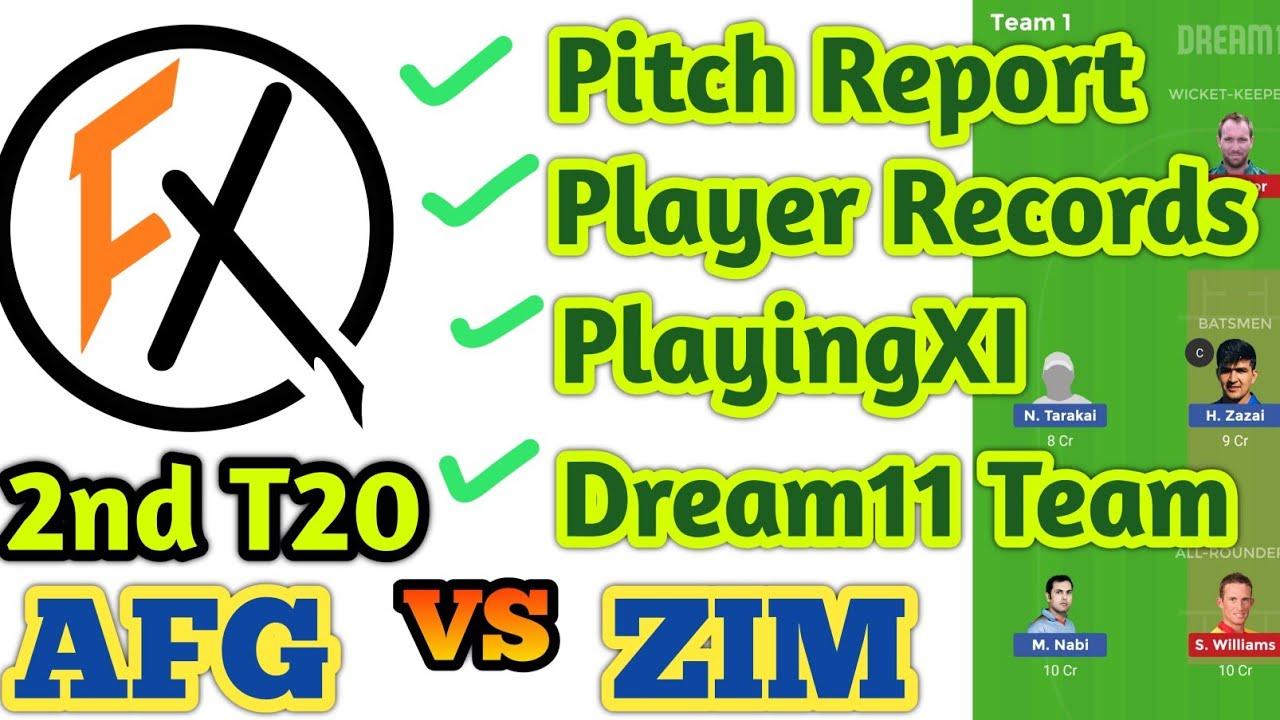 AFG vs ZIM 2nd T20 dream11 team prediction by fantasy xpress | afgh vs zim t20 dream11 match preview