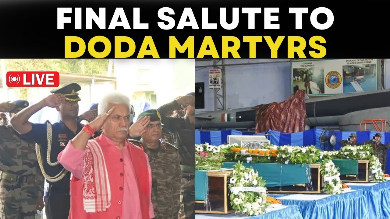 Doda Terror Attack News Live: Wreath Laying Ceremony Of 4 Army Personnel Held In J&K| LIVE