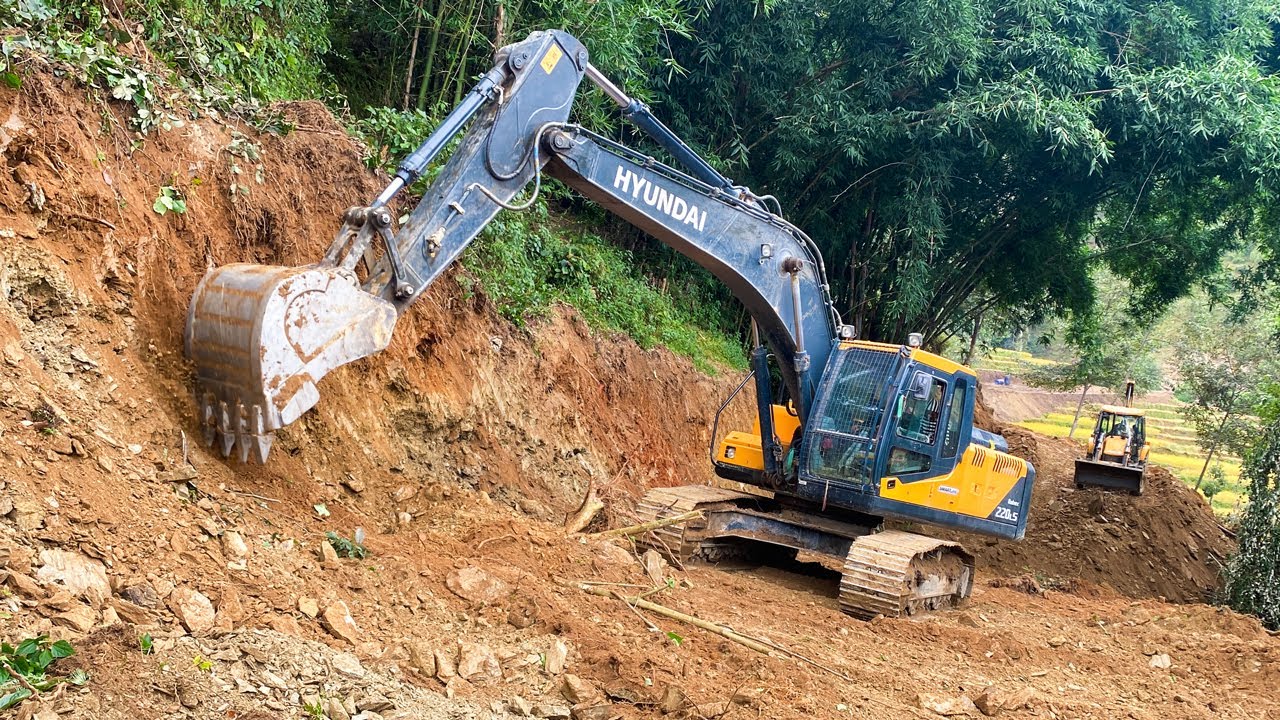 Epic Risky Mountain Road Construction: Every Move Counts! | Excavator Planet