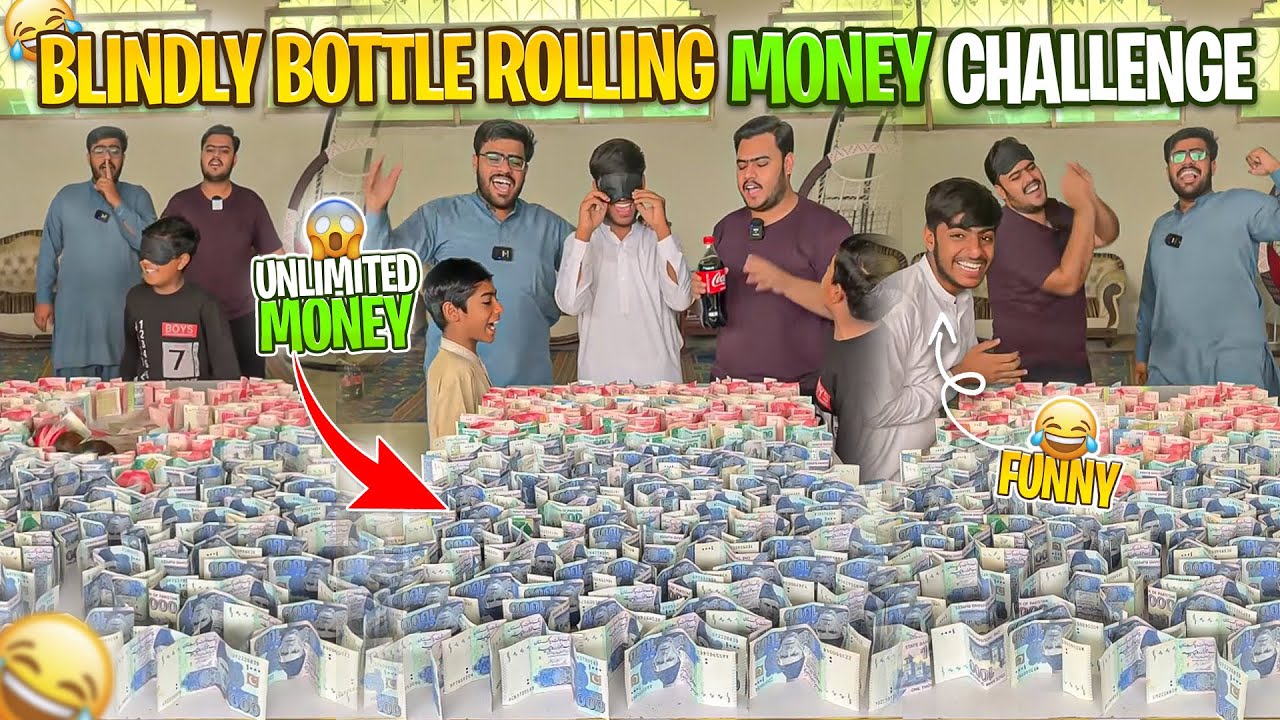 Blindly Money rolling challenge