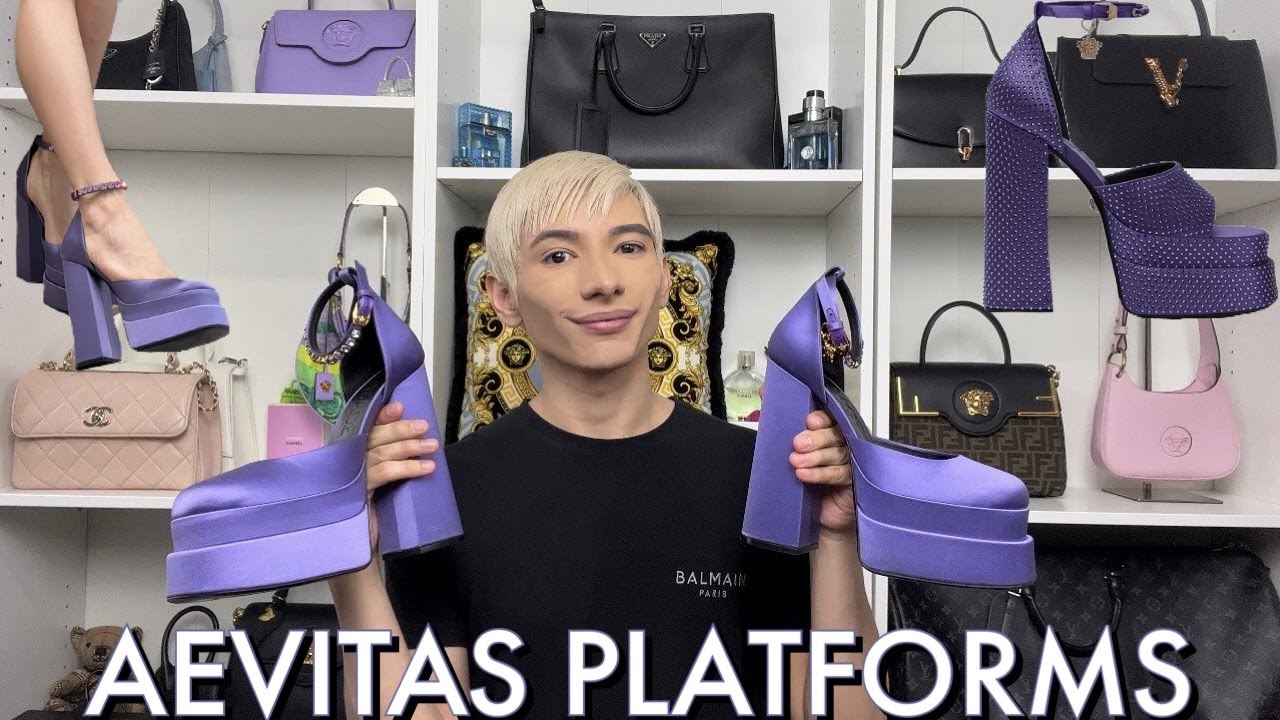 VERSACE AEVITAS DOUBLE PLATFORM HEELS UNBOXING/TRY ON!!! Are They Worth It?