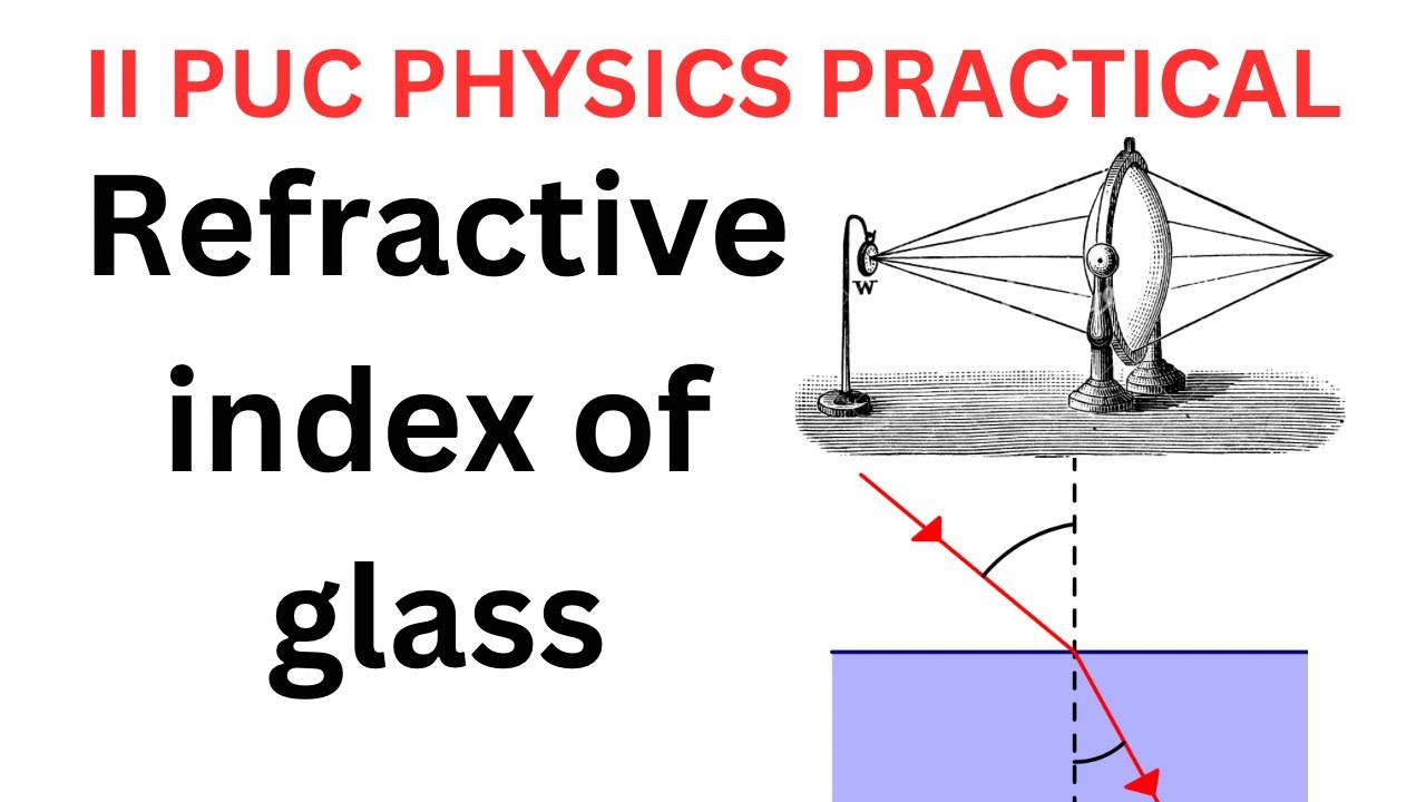 Refractive Index of Glass | PHYSICS | Second PUC | PRACTICAL