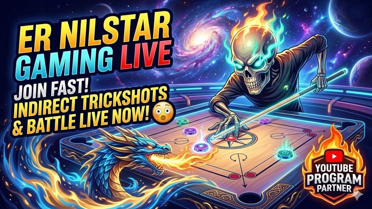 👽🔥Impossible Trickshots With You💀🫵# ErNilstarYt Carrompool Live@ErNilstarGaming#subscribe