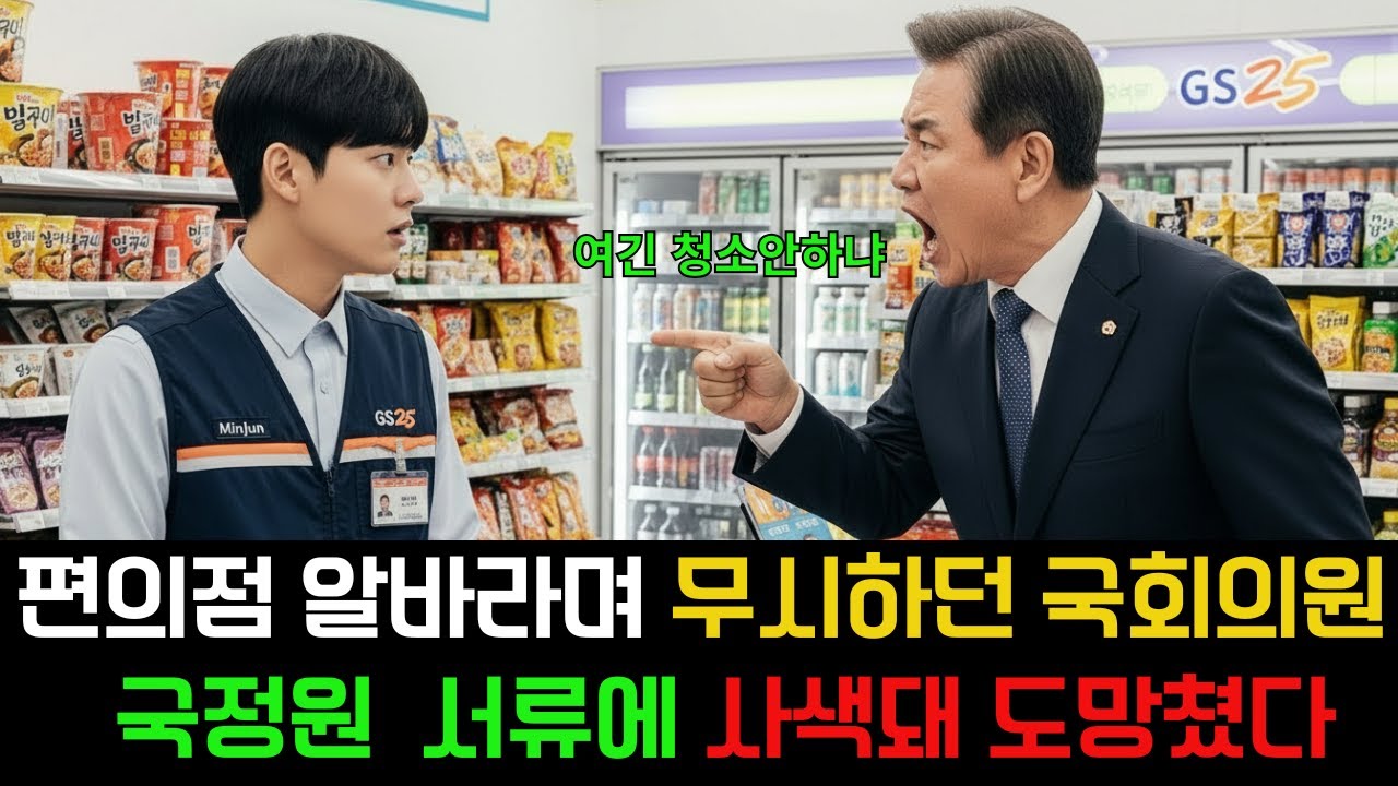 편의점 알바라며 무시하던 국회의원… 전직 국정원 요원 서류 보더니 사색돼 도망쳤다ㅣ노후사연ㅣ시니어사연ㅣ사연채널ㅣ오디오북