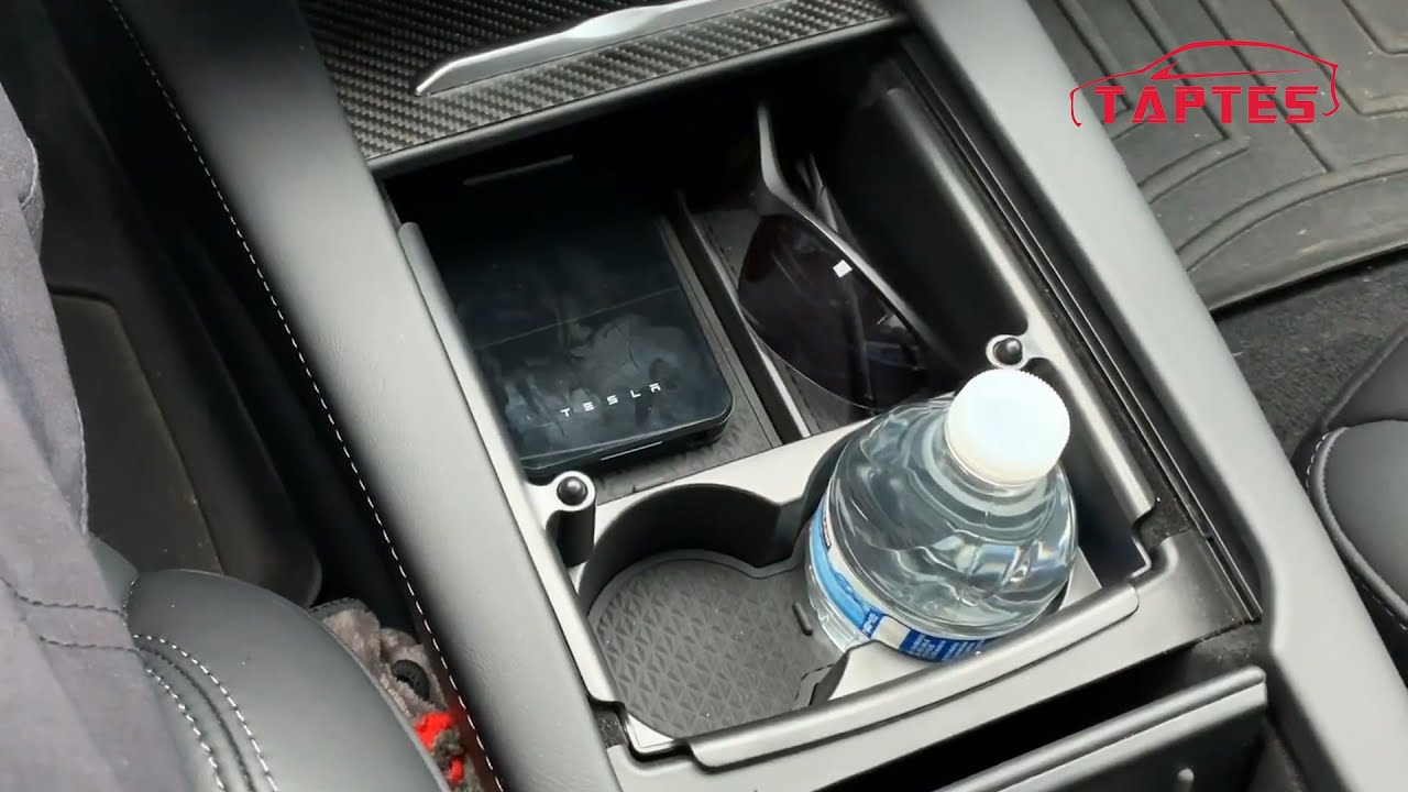 Center Console Organizer Storage Box with Cup Holder for Model S Model X