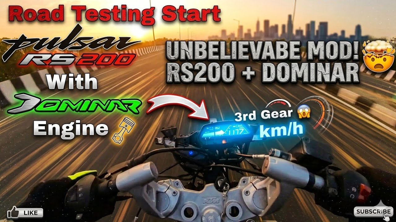 PART-3 😊 Finally Road Test Start After Engine Swapping | Rs 200 Upgrade With Dominar Engine