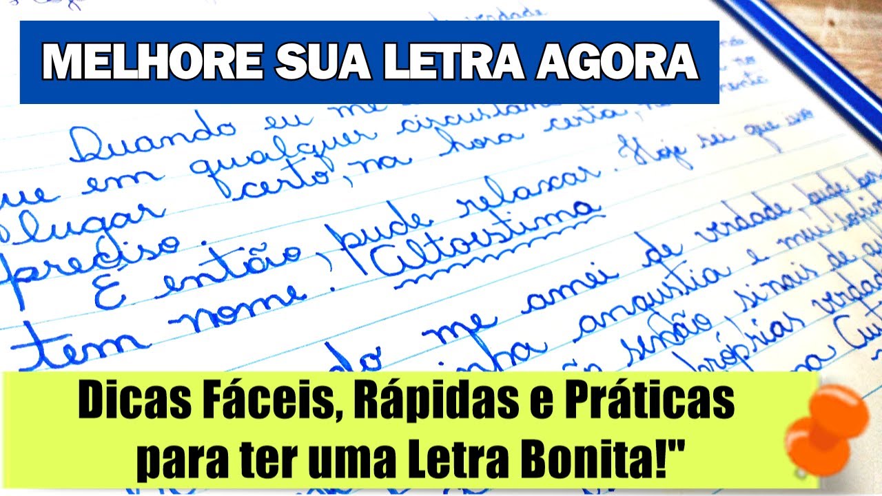 Como Ter Uma LETRA BONITA l Dicas FÁCEIS  RÁPIDAS E PRÁTICAS
