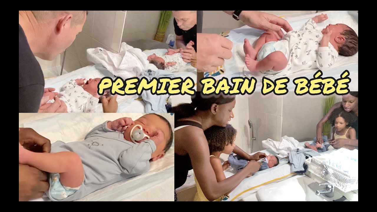 🚿PREMIER BAIN DE BÉBÉ A LA MAISON👶EN FAMILLE👨‍👩‍👧‍👦 UN MOMENT MAGIQUE💕