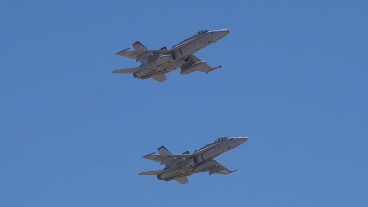 F-18 Legacy Hornet Jets at Miramar. 2022. Friday. 4K 60fps.