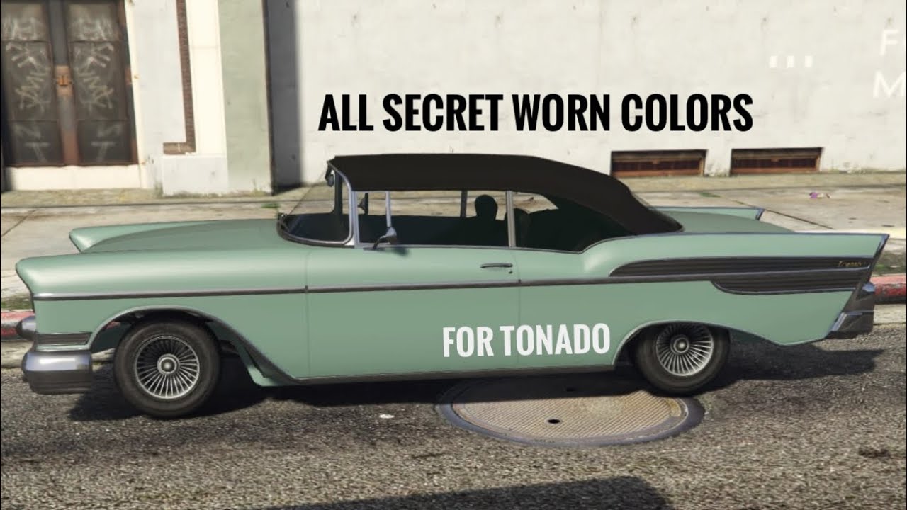 ALL Secret worn colors for Tornado Custom in GTA 5 online