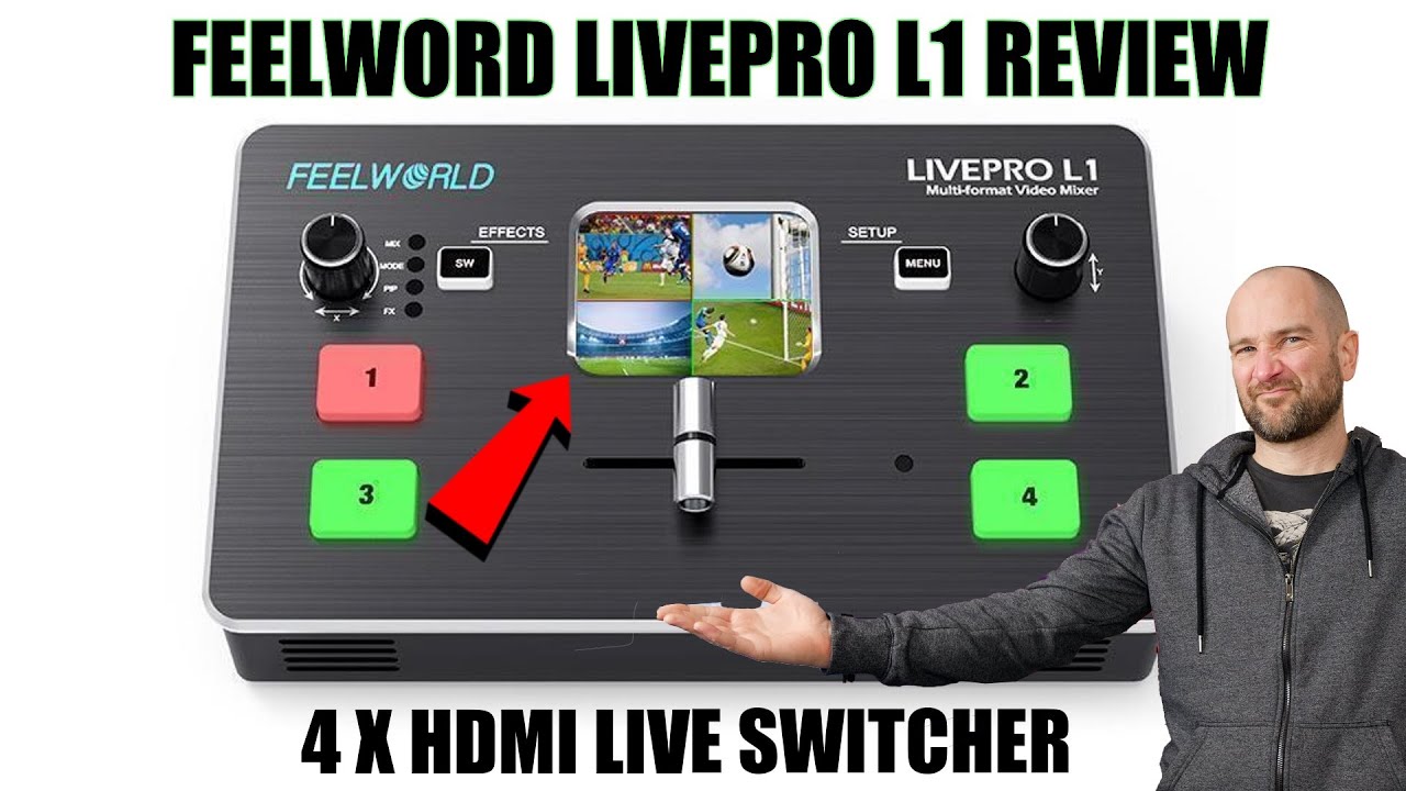 Feelworld LivePro L1: система коммутации живого видео с 4 портами HDMI, созданная для OBS!