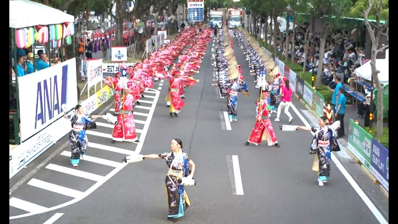 十人十彩　2024第26回高知よさこい祭り全国大会　追手筋会場（南）地方車より【4K60P】　2024 8 12