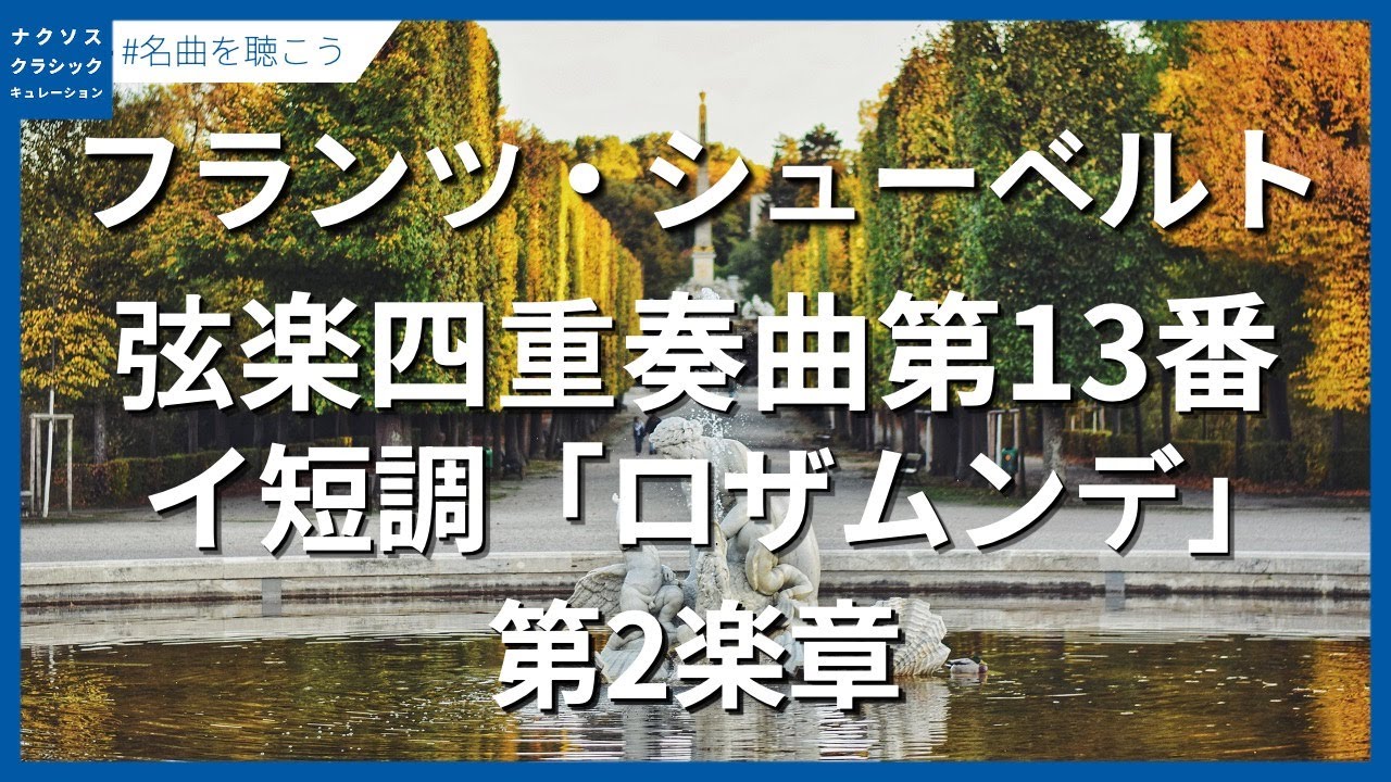 シューベルト：弦楽四重奏曲第13番 イ短調「ロザムンデ」 D. 804 - 第2楽章／Schubert, Franz: String Quartet No. 13 in A Minor, D. 804