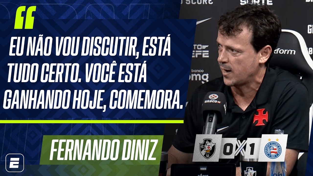 VASCO AO VIVO: COLETIVA FERNANDO DINIZ DIRETO DE SÃO JANUÁRIO APÓS DERROTA PARA O BAHIA | ESPN